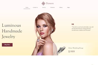 build luxury jewelry website necklace, birthstone store bracelet store on wix