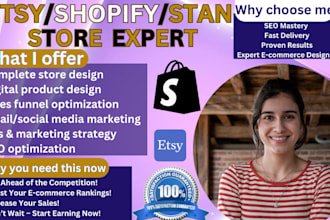 setup stan store shopify stan store marketing etsy store promotion etsy store