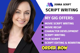 do movie script, screenplay formatting editing and proofreading as script editor