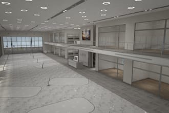 do 3d design for 3d showroom, 3d exhibition centre, display room and renovation