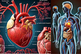 realistic medical illustration anatomy science exercise drawing health fitness