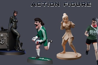 sculpt 3d action figure miniature dnd 3d toy tabletop v6 minis for 3d printing
