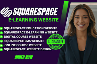 do squarespace elearning website online course website lms education website