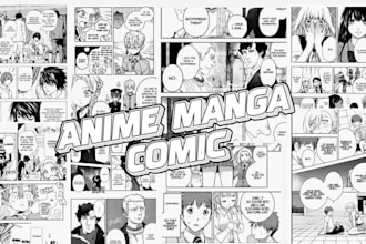 draw a unique anime manga comic manga manga character storyboard comic script