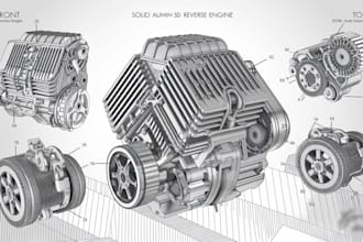 solidworks cad drawing solid aluminum 3d reverse engineering product prototype