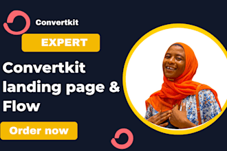 setup convertkit email marketing, automation, convertkit landing page