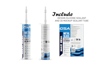 do sealant silicone tube design with 3d mockup tube