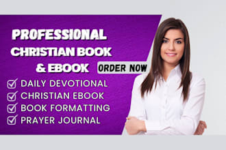 format design christian ebook, christian devotion, christian prayer book journal