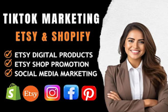 set up etsy tiktok shop, etsy shopify print on demand, tiktok marketing VA