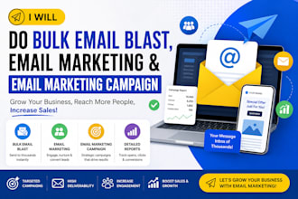 do bulk email blast, email marketing and email marketing campaign