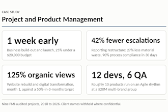 run your project or product as your fractional pmp project manager