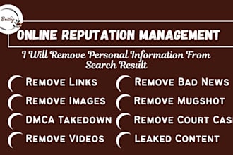 do online reputation management, ORM, suppress negative links, push down links
