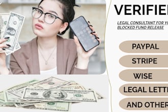 draft legal letter to release blocked funds from stripe and payment processors