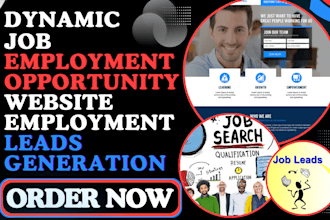 design dynamic job employment opportunity website employment leads generation