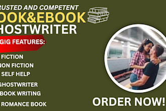 do fiction book ghostwriter, romance ghostwriter, self help ebook ghostwriter
