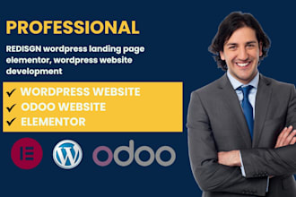 build design redesign wordpress odoo website odoo ecommerce website elementor
