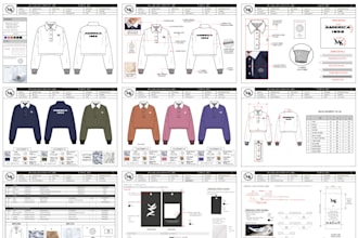 create fashion tech pack and clothing tech pack designs