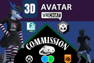 create a custom 3d avatar model for vrchat second life and other platforms