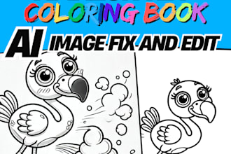 fix your ai generated coloring book images for KDP