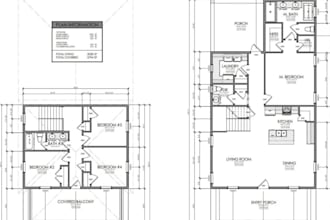 do floor plan design, 2d floor plan, house permit and blueprints in autocad
