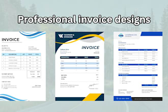 design custom invoice, receipt, letterhead, PDF template