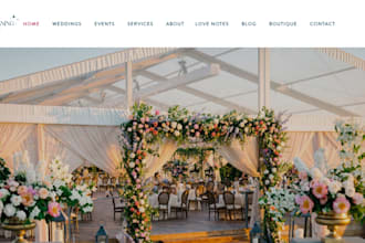 design event website weddings website, conferences, and outdoor events website