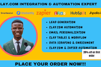 connect clay com with instantly ai, hubspot, zapier, zoho, smartlead workflow
