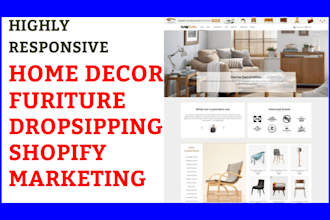 set up home decor shopify store furniture store shopify marketing  tiktok ads