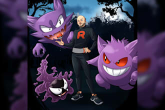 create for you a pokemon trainer artwork