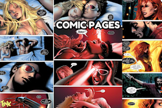 comic cover book, nsfw graphics novel, comic book page, comic panel, comic art