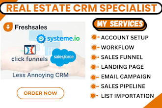 setup freshsales systeme io less annoying crm automation salesforce clickfunnel