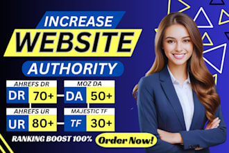 increase ahrefs domain rating DR moz da and majestic trust flow tf