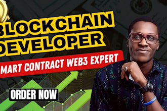 be blockchain website developer, token launch, nft marketplace, smart contracts