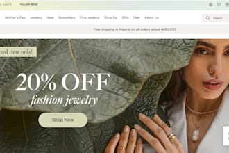 build jewelry website ring necklace website watch store bracelet shopify website