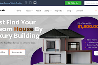 design real estate website, real estate agent or agency website property website