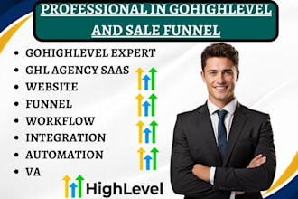 be your gohighlevel expert ghl agency saas website funnel workflow automation VA