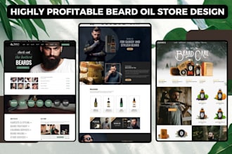 design beard oil shopify store beard care website beard store