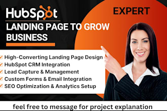 create a high converting hubspot landing page for ecommerce, real estate