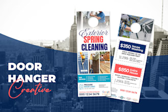 do door hanger, rack card for handyman, cleaning, lawn care