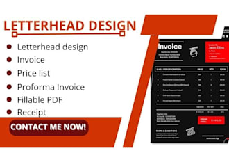 do letterhead , price list,  proforma invoice,  checklist, quotation