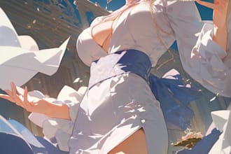 do nsfw, sfw anime female art using ai, waifu, anime girl