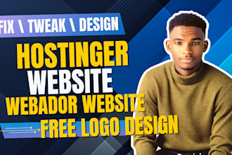 fix and tweak your hostinger website redesign hostinger website webador website