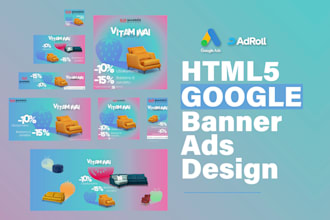 design google banner ads, adroll or html5 banner ads