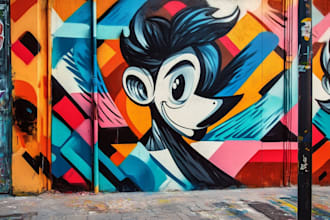 do you vibrant graffiti style canvas designs and murals