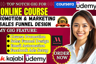 online course promotion, udemy course health and fitness  course sales marketing