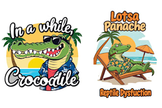 design summer mascot crocodile logo