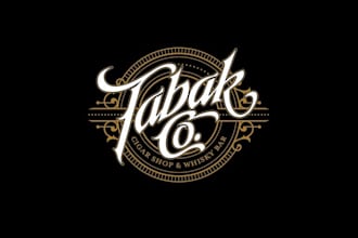 design unique cigar whisky bar logo