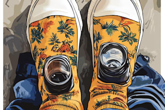 make a custom and unique socks design