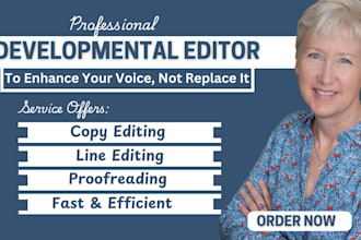 handle book editing as a developmental editor for fiction books, book formatting