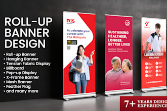 design roll ups, banners, billboards, backdrops and signages